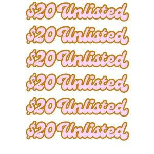 Unlisted $20 Live Listing
